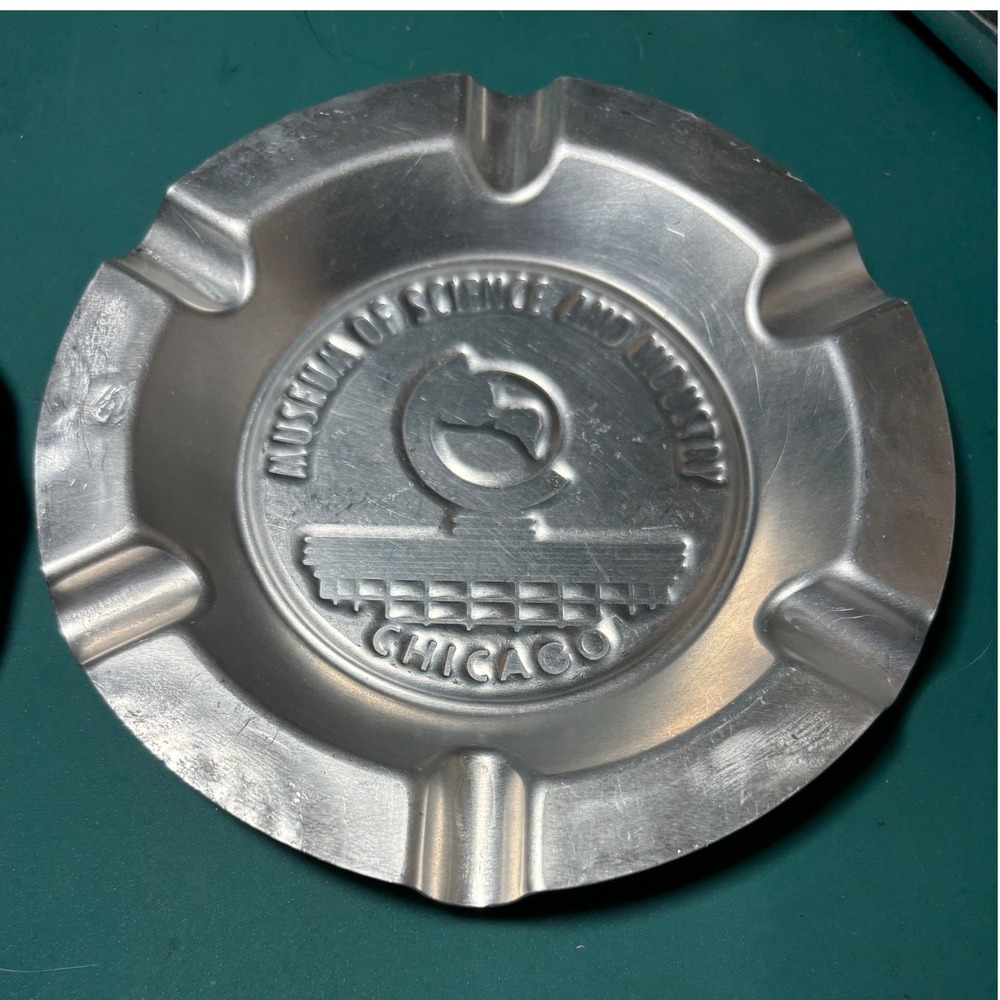 VTG Museum of Science and Industry Chicago Aluminum Ashtray And Trinket Dish - Picture 2 of 14